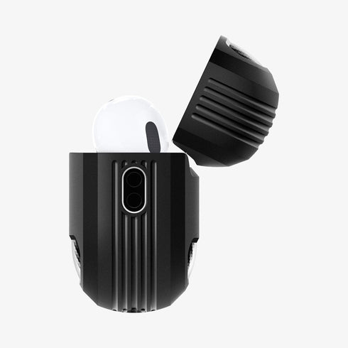 ACS05482 - Apple AirPods Pro 2 Case Rugged Armor in matte black showing the front